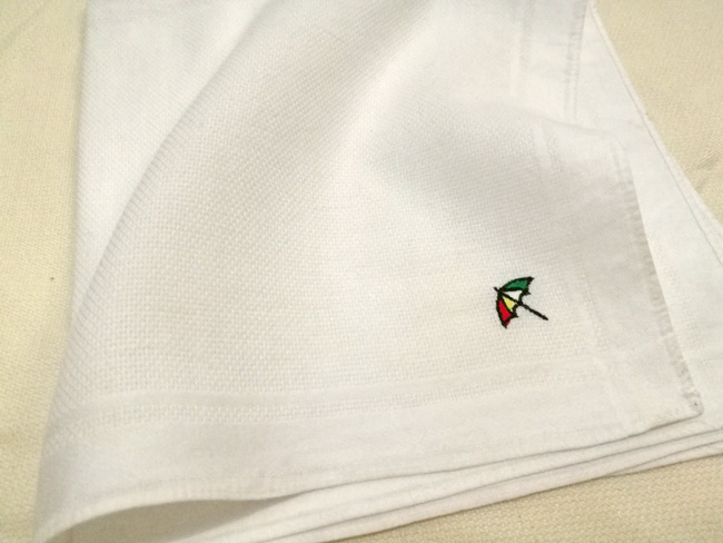 ผ้าเช็ดหน้าท่านชาย ARNOLD PALMER สีขาว ผ้าดีมากๆ