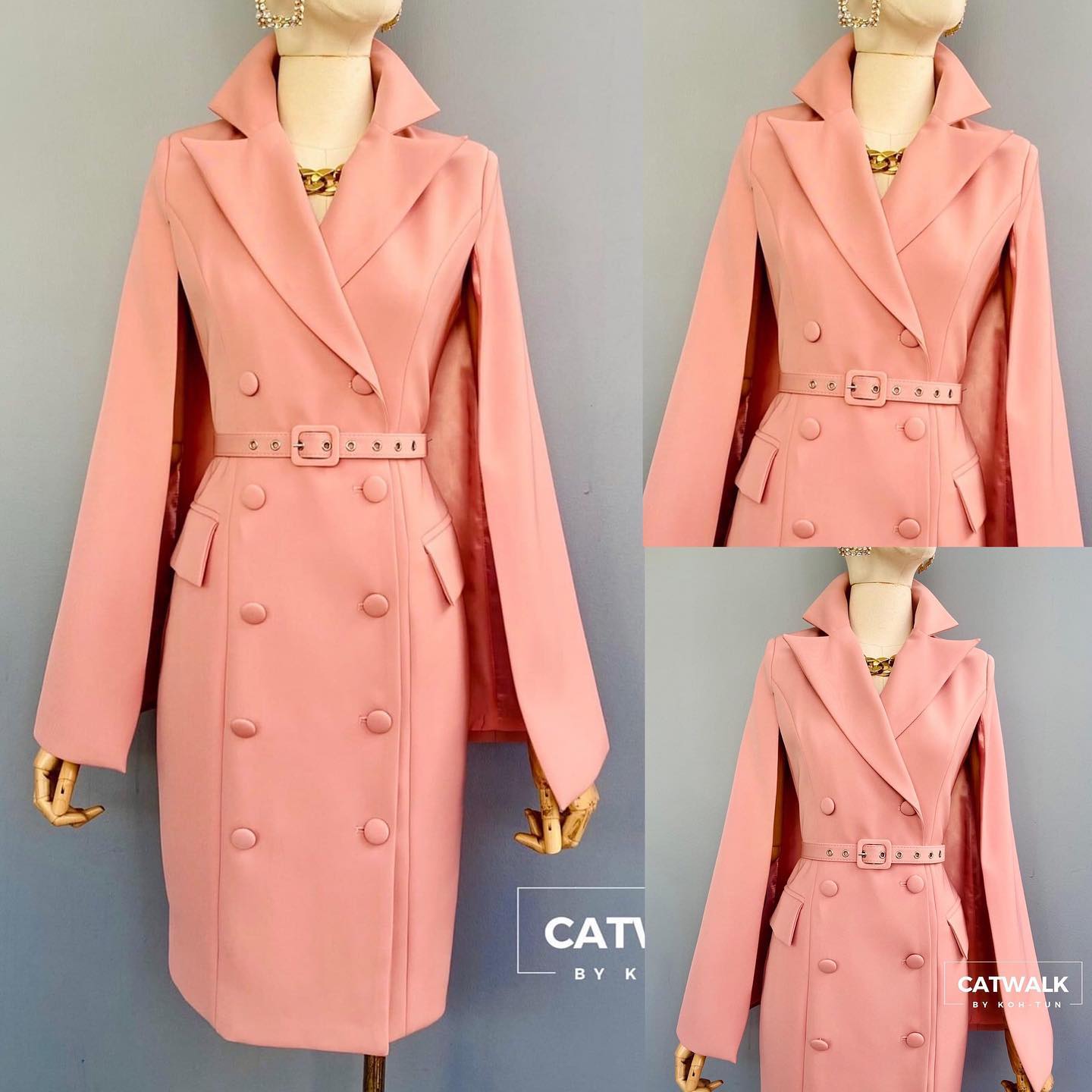 เดรสผ่าแขนดีไซส์เลิศ เนื้อผ้าเกรดเอ ตัวชุดเป็นทรงเช้ารูป ปกเทเล่อร์ดูเท่ห์สุดๆ ด้านหน้าแต่งกระดุมปั๊ม 8 เม็ด มีเข็มขัดสีโทน เดียวกับตัวชุด สินค้าคุณภาพ (พร้อมส่ง)