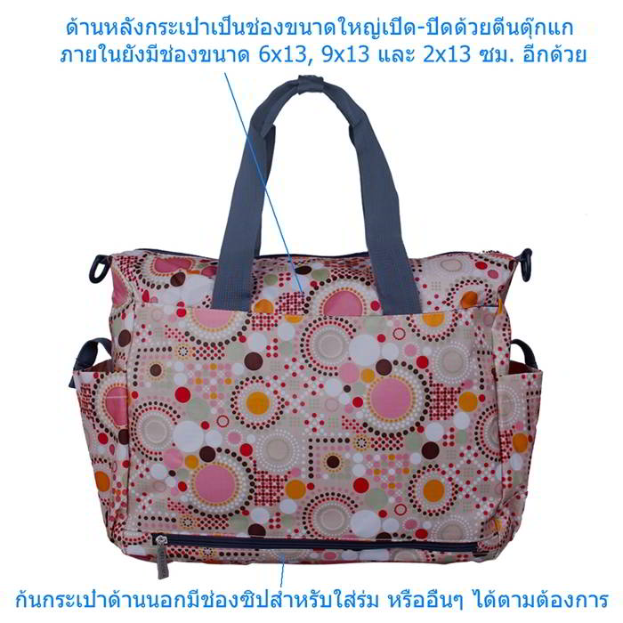 Ecosusi กระเป๋าคุณแม่ กระเป๋าสัมภาระคุณแม่ กระเป๋าแม่ลูกอ่อน ช่วยจัดระเบียบของให้ลูกน้อย กันน้ำ ช่องเยอะ (ECOSUSI Large Diaper Tote Baby Mummy Bag)