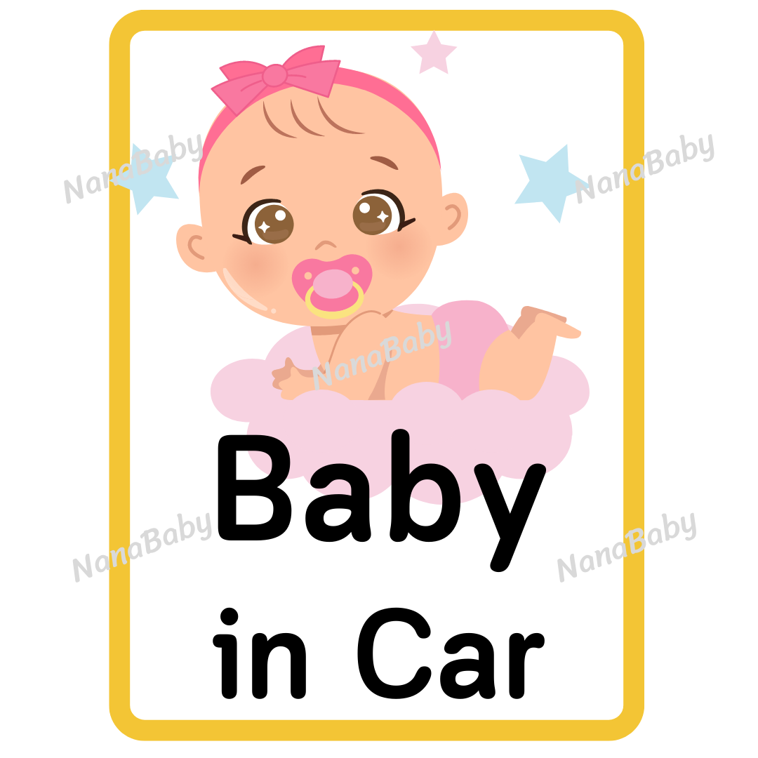 สติ๊กเกอร์ Baby in Car ในรถมีเด็ก แบบใหม่ July 2023