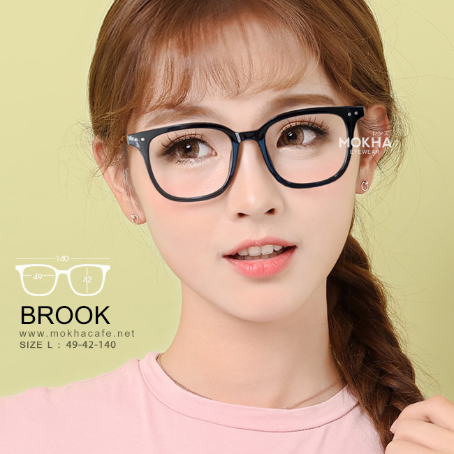 BROOK - black (ดำเงา) กรอบแว่นตาทรงเหลี่ยม TR90 กว้าง 140 มม.(sizeM) H42