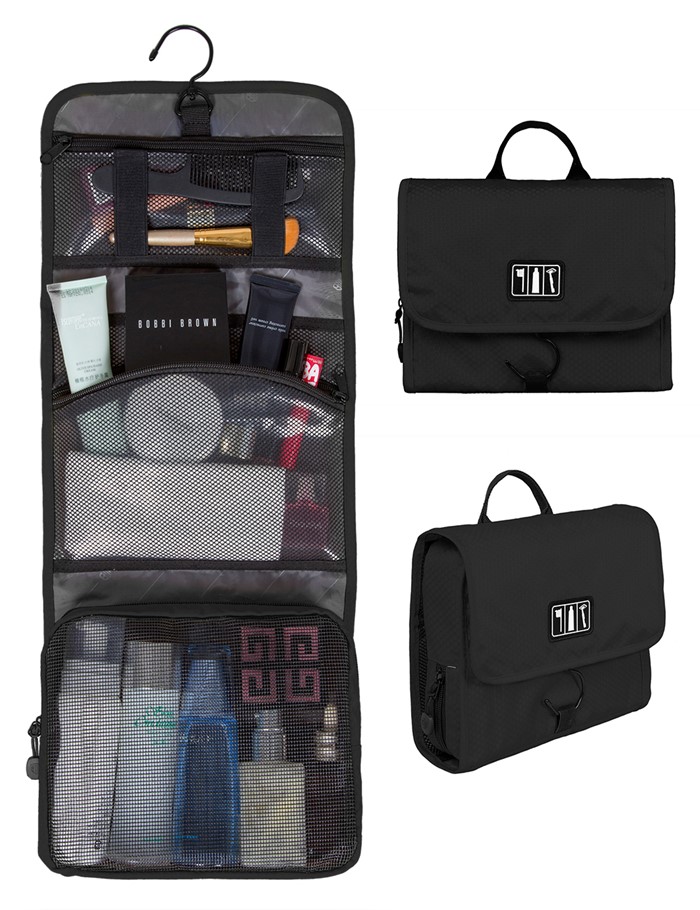 Bagsmart กระเป๋าใส่อุปกรณ์อาบน้ำ คุณภาพสูง ใส่อุปกรณ์อาบน้ำ แขวนได้ สำหรับเดินทาง ท่องเที่ยว (Black)