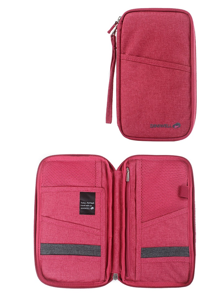 กระเป๋าใส่พาสปอร์ต กระเป๋าใส่หนังสือเดินทาง ใส่เอกสารต่างๆ มีสายคล้องมือ คุณภาพดี (Travel Wallet Passport Holder, Family Passport Holder with Hand & Neck Strap)