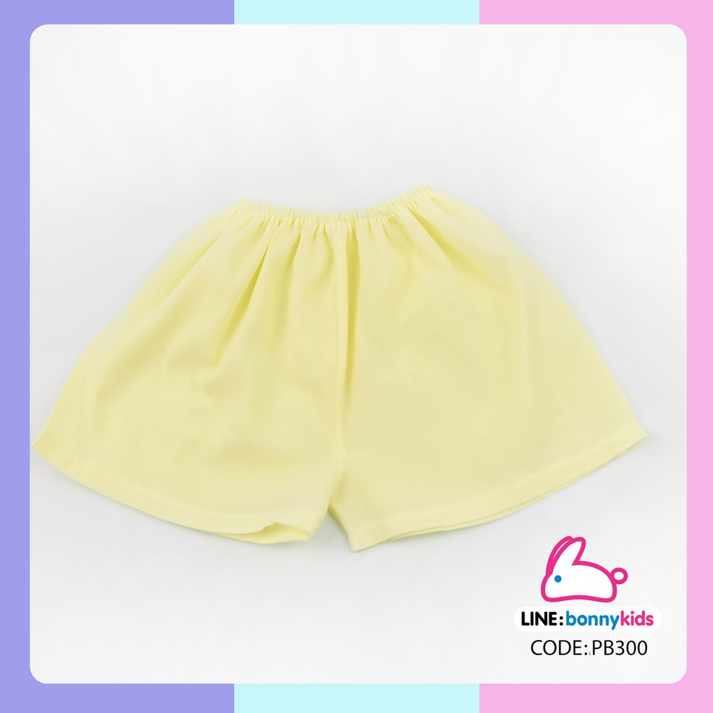 (5733006) กางเกงทารก ผ้าป่าน สีหวานสดใส (แพ็ค 6 ตัว)