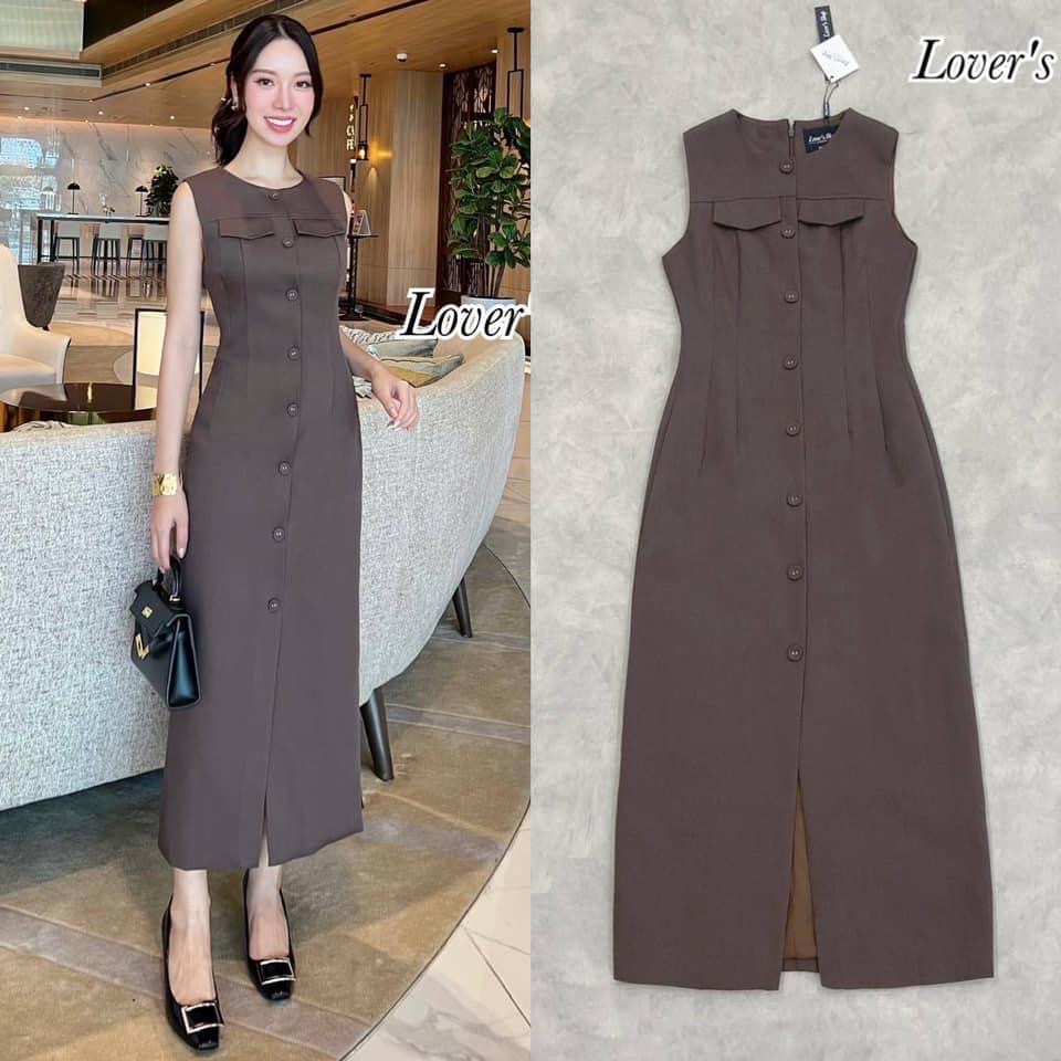 เดรสทรงแขนกุด เรียบหรู ดูดี ผู้ดีสุดๆ ค้า ดีเทลตัวเดรสเป็นทรงเข้ารูป : สินค้าคุณภาพ (พร้อมส่ง)