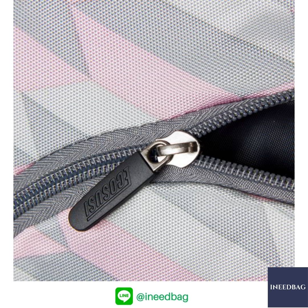 Ecosusi กระเป๋าคุณแม่ กระเป๋าสัมภาระคุณแม่ กระเป๋าแม่ลูกอ่อน แบบเป้ มาพร้อมแผ่นรองเปลี่ยนผ้าอ้อม, สายคล้องรถเข็น, ช่องเก็บความร้อน-เย็น (Pink Chevron)