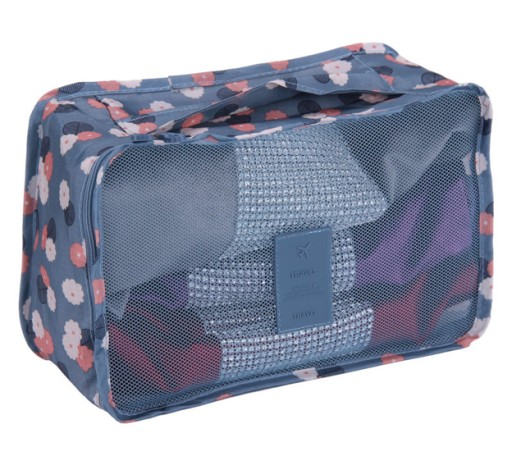 กระเป๋าจัดระเบียบเดินทาง กระเป๋าจัดระเบียบเสื้อผ้า 6 ใบ จัดกระเป๋าเดินทาง กันน้ำ ใส่เสื้อผ้า ชุดชั้นใน เครื่องสำอาง มี 5 สีให้เลือก