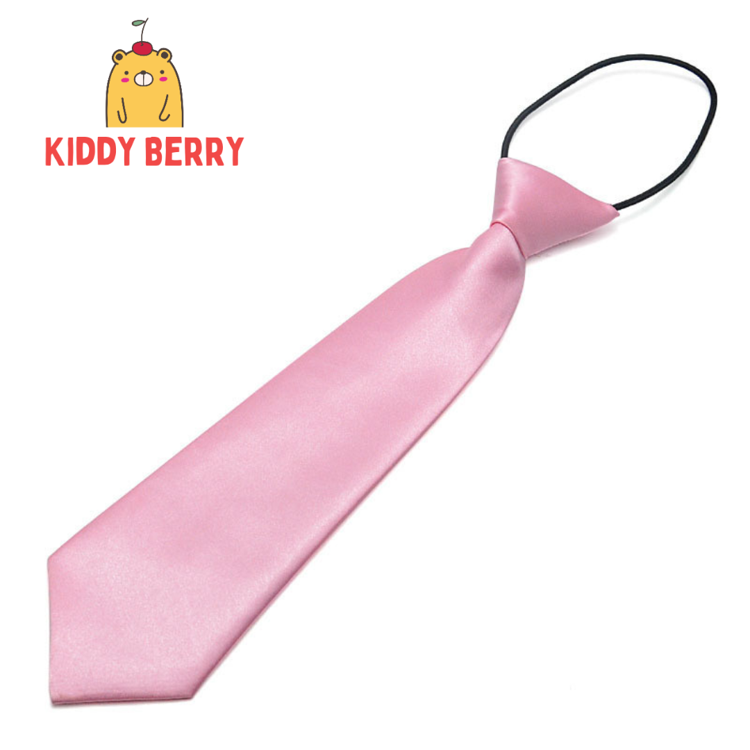 เนคไทเด็ก เนกไทเด็กสำเร็จรูป ผ้าซาติน สวมใส่ง่าย สำหรับเด็กวัย 1-12 ปี