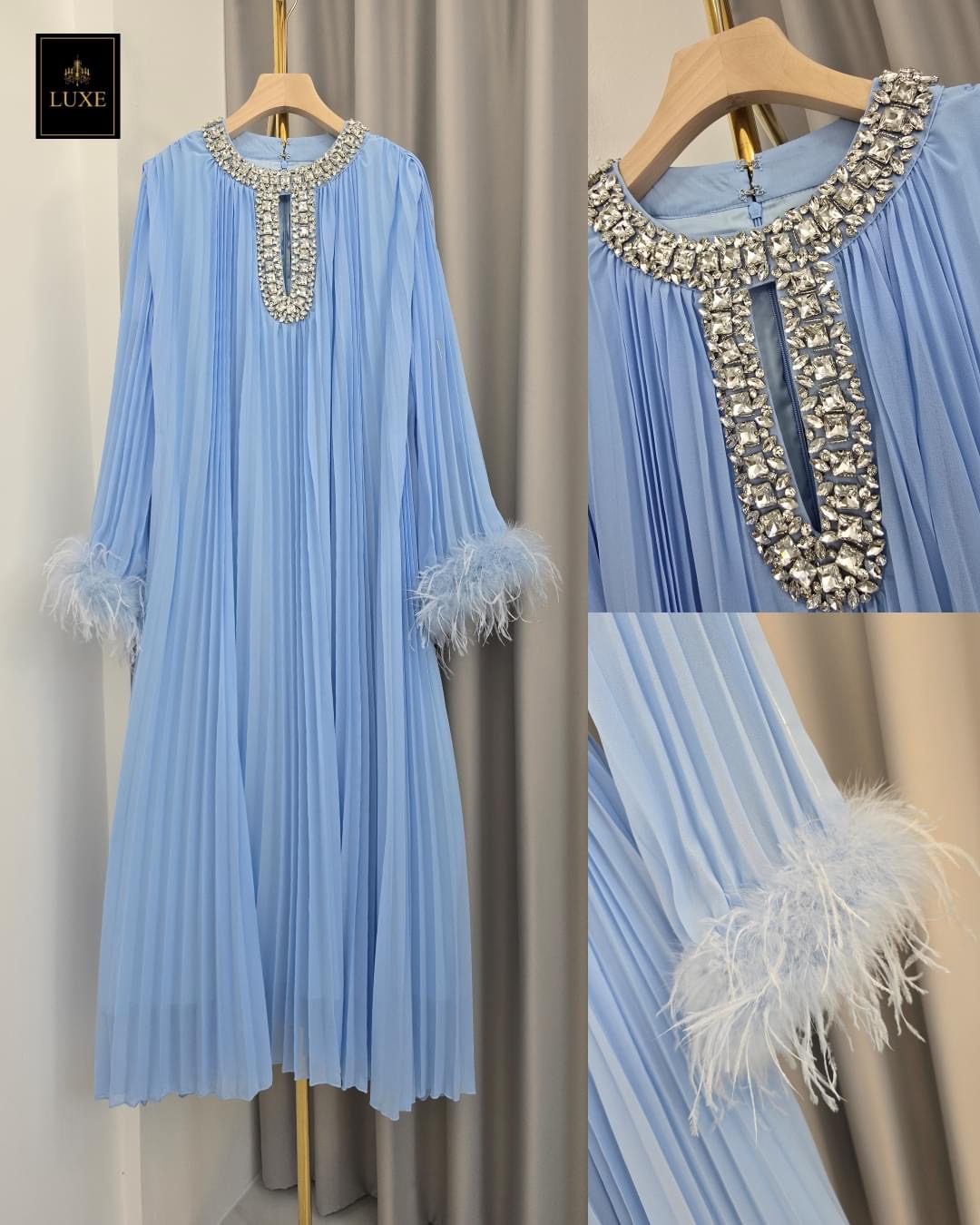 เดรสแขนยาว กระโปรงบานตัวปล่อย คัตติ้งประณีต กรุยกราย ใส่สบาย : สินค้าคุณภาพ (พร้อมส่ง)