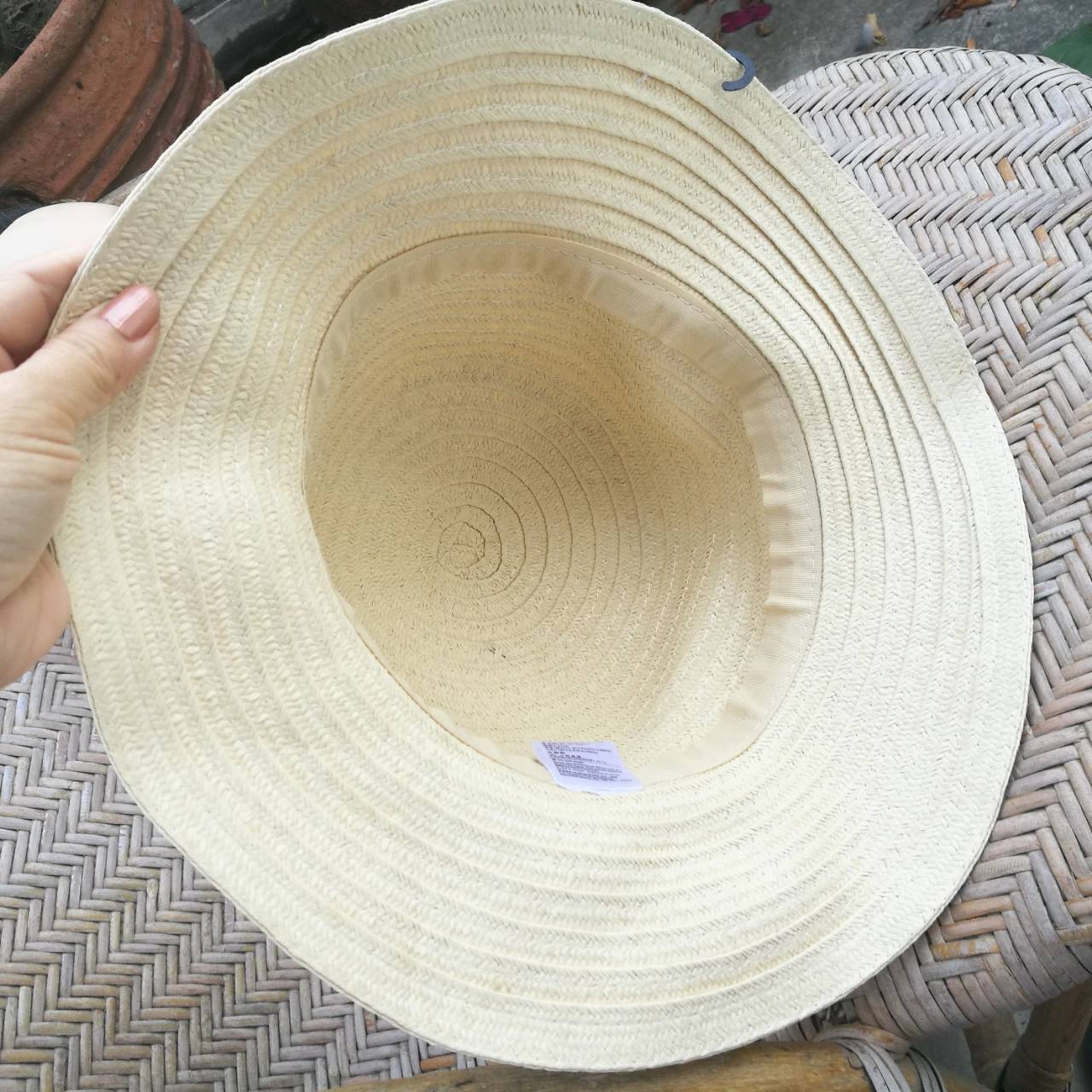 หมวกปีกกว้าง จากเส้นใยปาล์ม (ของใหม่)