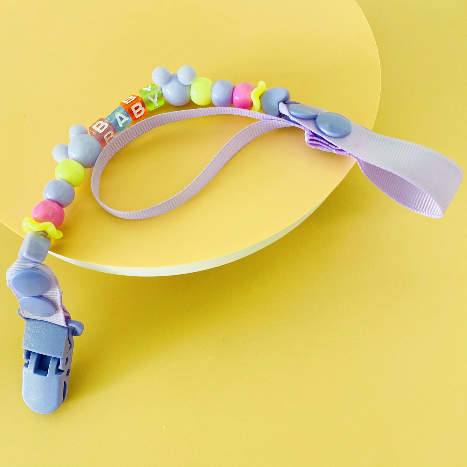 NanaBaby สายห้อยจุกหลอก สายหนีบคล้องจุกหลอก/ยางกัด ลูกปัดน่ารัก