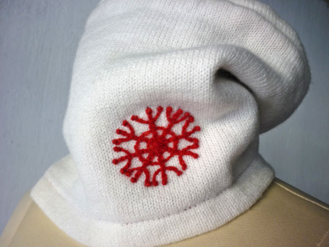 ที่อุ่นคอ Neck warmer ไหมพรม 2 ชั้น ใช้ได้ 2 ด้าน