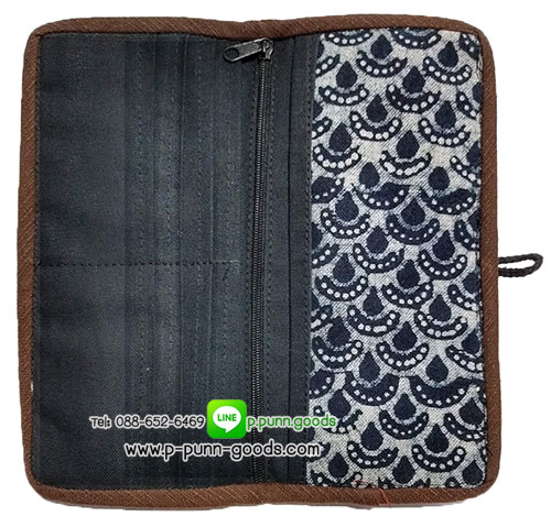 กระเป๋าสตางค์ผ้าชาวเขา กระเป๋าใบยาว