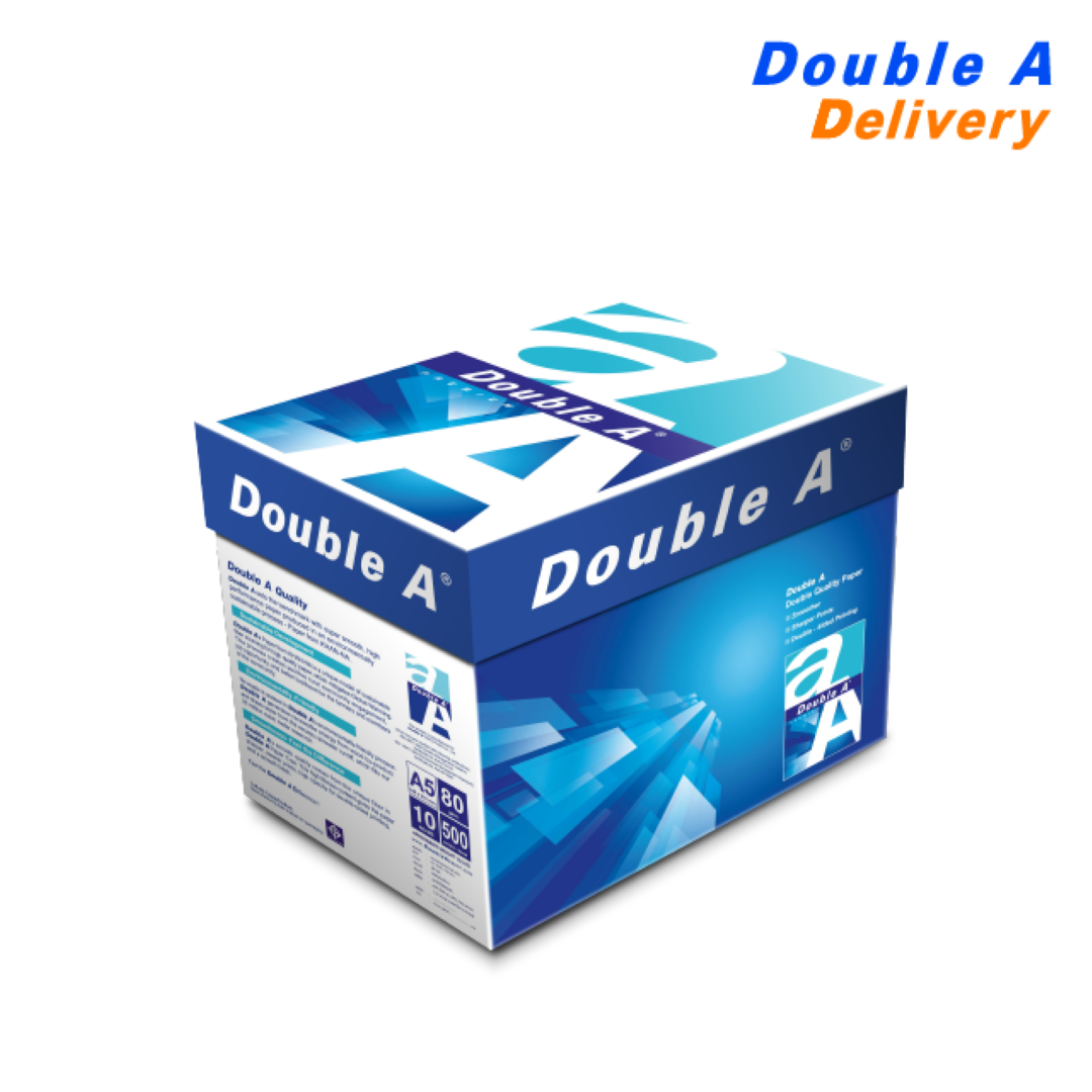กระดาษ Double A 80 แกรม ขนาด A5 จำนวน 1 กล่อง