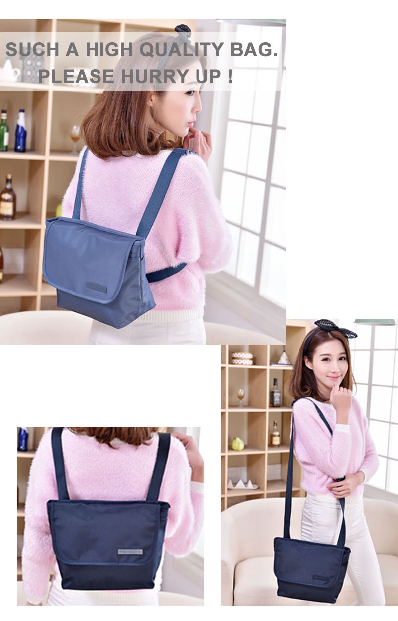 DINIWELL 2 Way MESSENGER BAG เป็นได้ทั้งสะพายข้าง-ไหล่ และสะพายหลัง ขนาดใหญ่ ใส่ได้ทั้งทำงาน ท่องเที่ยว ช่องเยอะ น้ำหนักเบา ผลิตจากไนล่อนคุณภาพสูง กันน้ำ มี 4 สีให้เลือก