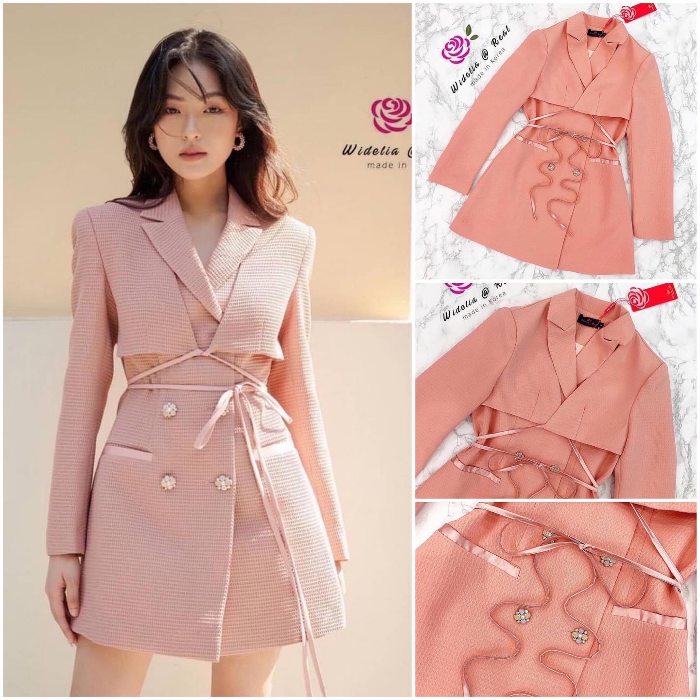 Dress เดรสเบลเซอร์สุดหรู งานเรียบแต่หรู เนื้อผ้ามีความหนาพอประมาณ ผ้ามีtuxtureในตัว รุ่นนี้ มีเชือกพันผูกเอวด้วยนะคะดูเก๋ไก๋มากแม่ งานสวยเป๊ะ สินค้าคุณภาพ (พร้อมส่ง)