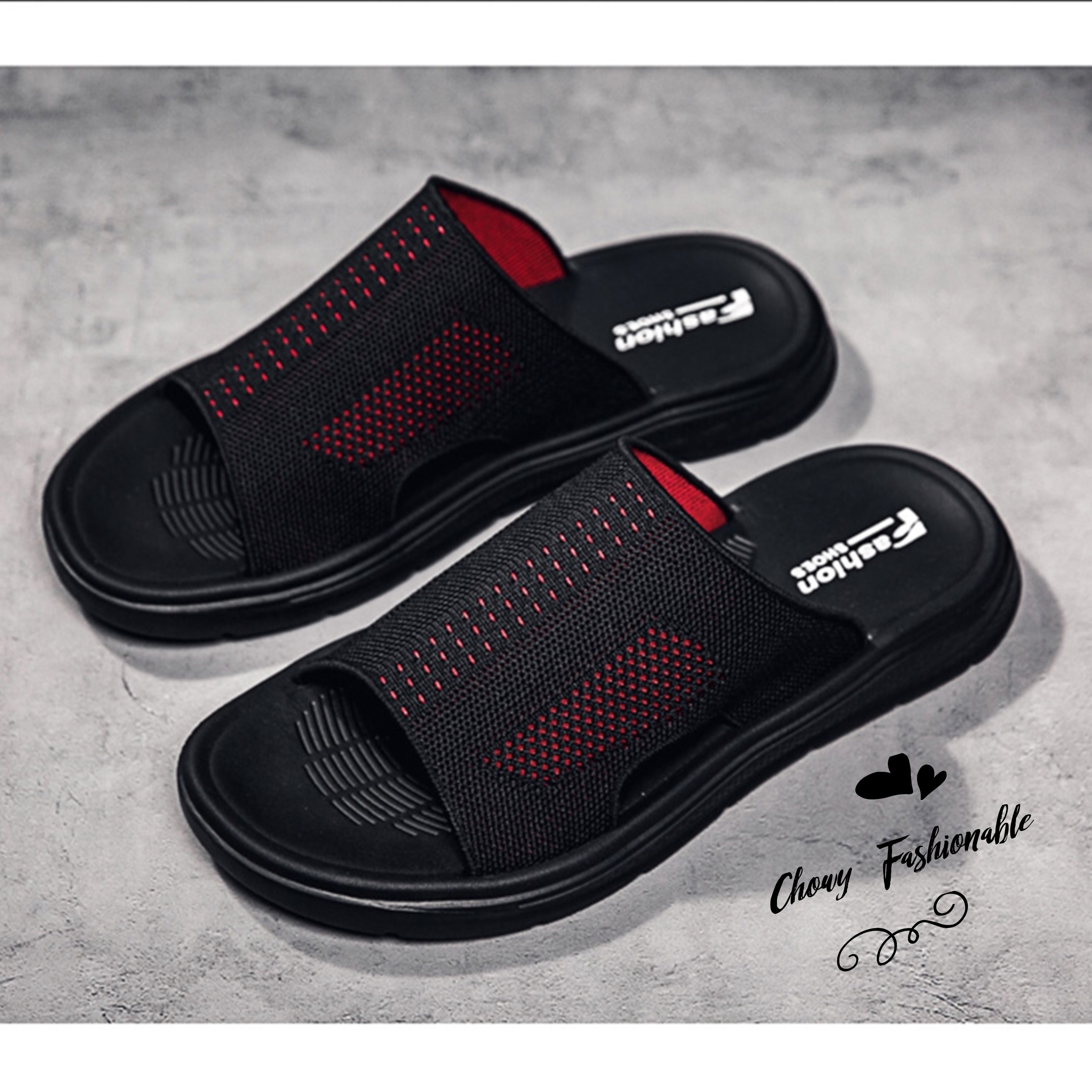รองเท้าแตะผู้ชาย ไซส์ 42-45 Ventilate Sandal Shoes แตะสวมผู้ชาย Chowy KR1057RD