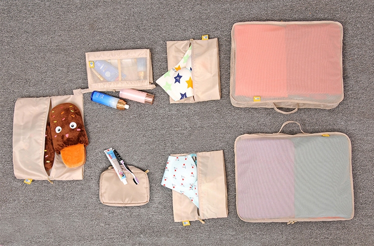 กระเป๋าจัดระเบียบเดินทาง กระเป๋าจัดระเบียบเสื้อผ้า 7 ใบ เย็บอย่างดี จัดกระเป๋าเดินทาง ท่องเที่ยว ใส่เสื้อผ้า ชุดชั้นใน อุปกรณ์ห้องน้ำ กางเกงใน รองเท้า เครื่องสำอาง อุปกรณ์ไอที