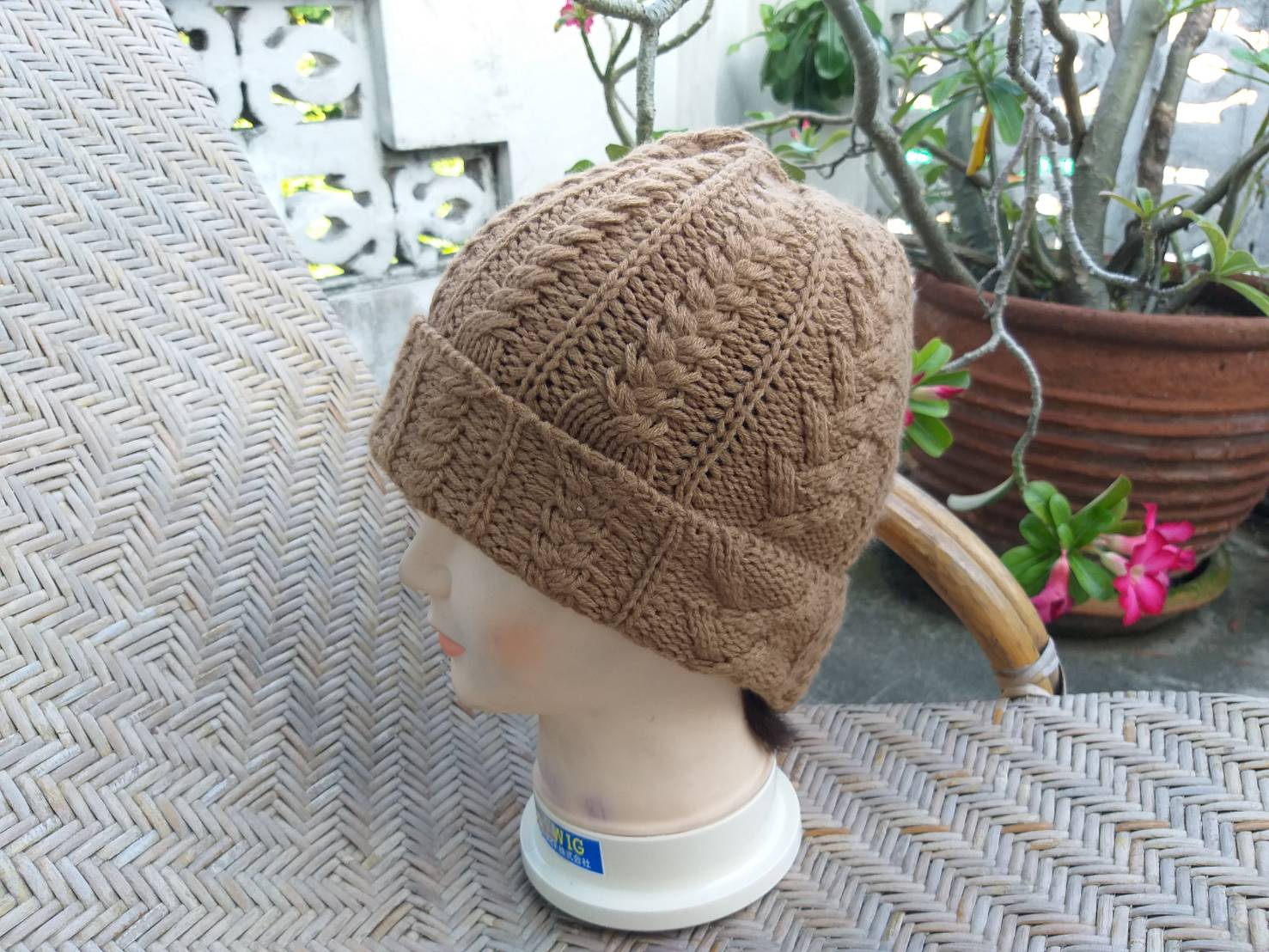 หมวกไหมพรม samansa mos2 ลายนิตสวยมาก สีสวยใส่อุ่น