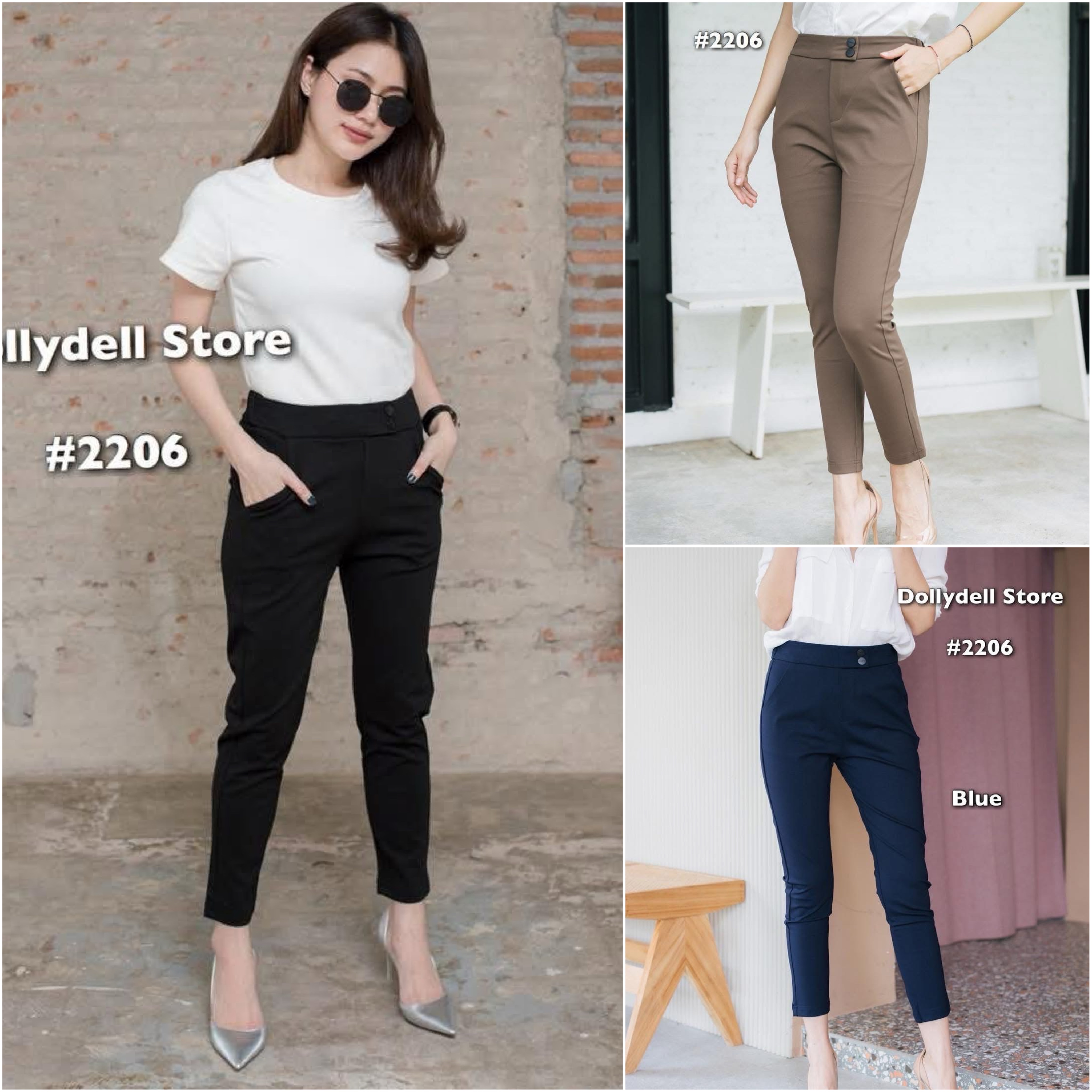 กางเกงเอวด้านหลังเป็นสม๊อคยืดได้ แต่งกระดุมหลอกช่วงเอวด้านหน้า มีกระเป๋าจริงเนื้อผ้าคุณภาพดี ใส่สบาย : สินค้าคุณภาพ (พร้อมส่ง)