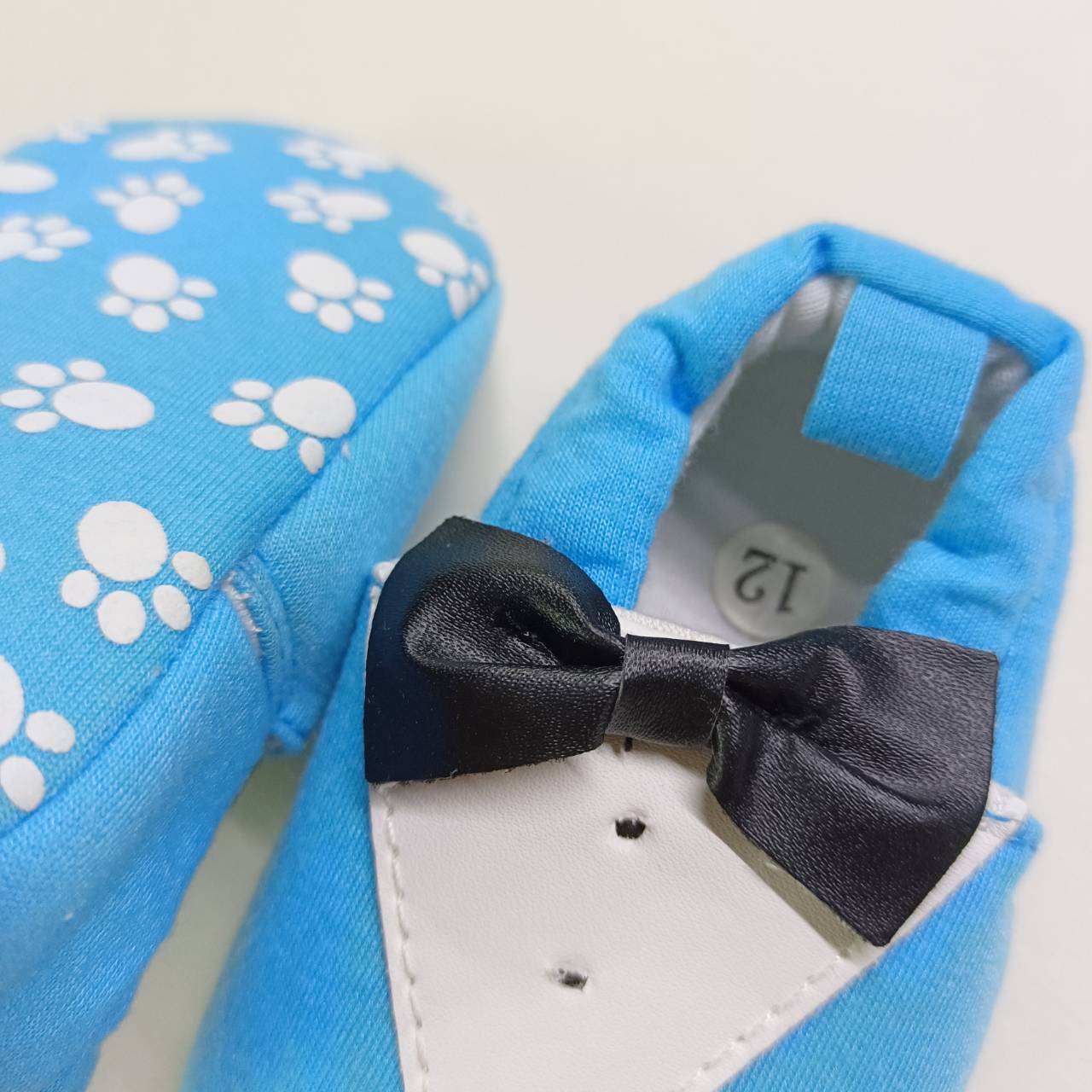 รองเท้าเด็กอ่อน 0-12 เดือน ลายเสื้อสูทสีฟ้าน่ารัก