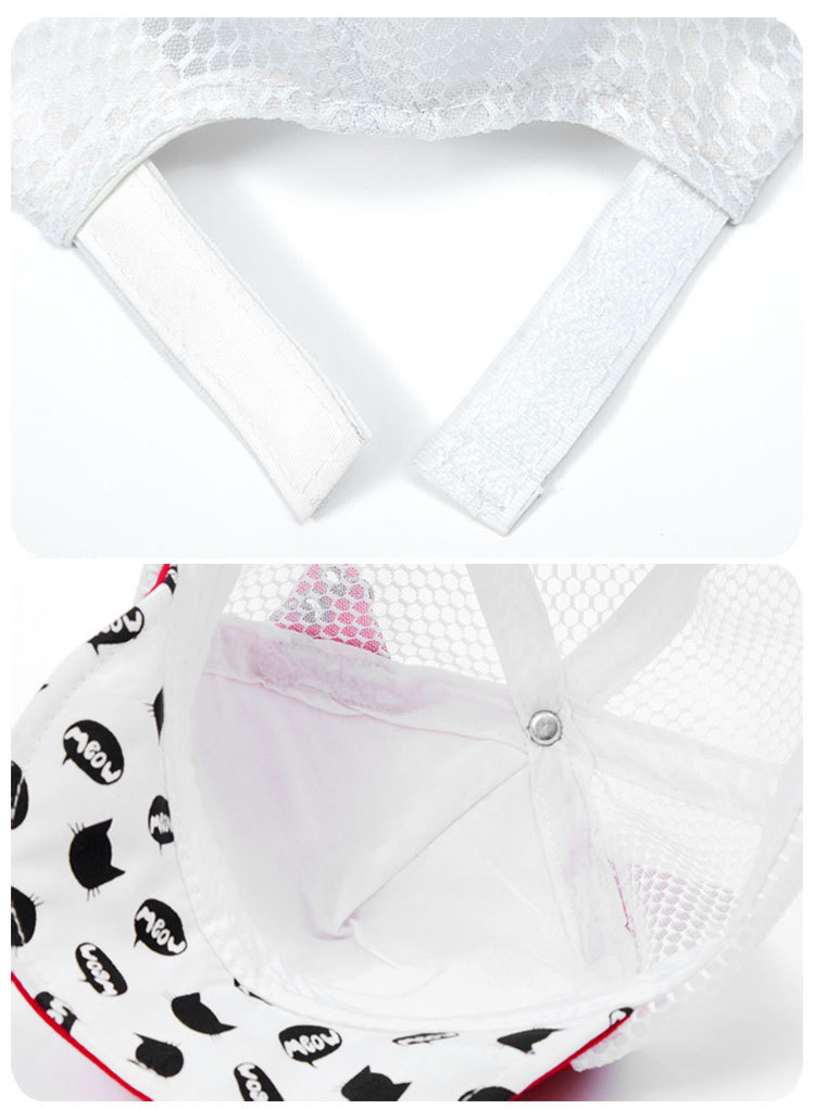 หมวกเด็กเล็ก หมวกเด็กชาย หมวกกันแดดเด็ก วัย 3-18 เดือน หมวกแก็ปเด็กลายแมวสุด Cute