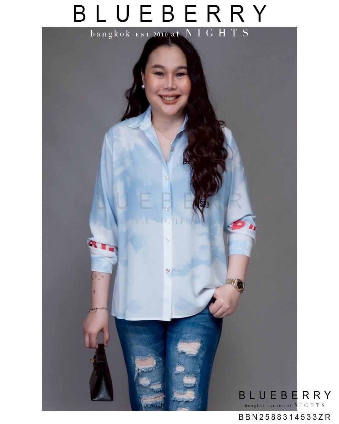 เสื้อเชิ้ต พรีเมียมทรงคลาสสิคตลอดกาลเชิ้ตแขนยาว พิมพ์ลายแบรนด์เนมไฮคลาส ใส่สบาย : สินค้าคุณภาพ (พร้อมส่ง)