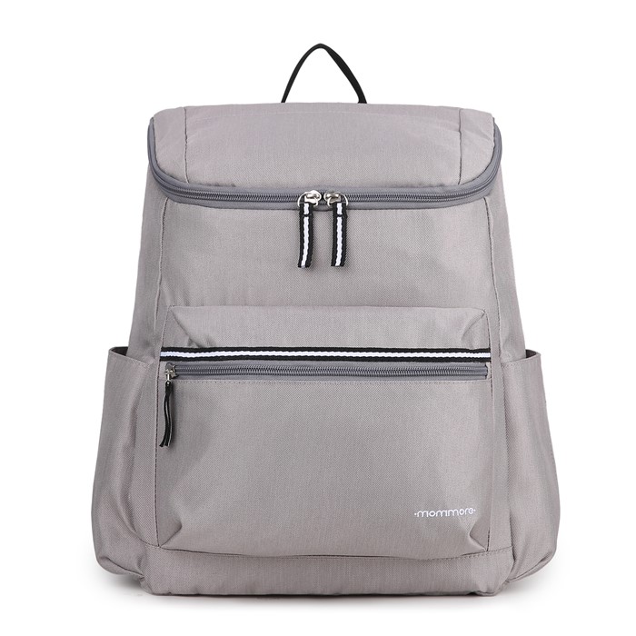 mommore กระเป๋าคุณแม่ กระเป๋าสัมภาระคุณแม่ กระเป๋าแม่ลูกอ่อน กันน้ำ พร้อมแผ่นรองเปลี่ยนผ้าอ้อม จุมาก น้ำหนักเบา เหมาะสำหรับเดินทาง (Grey)