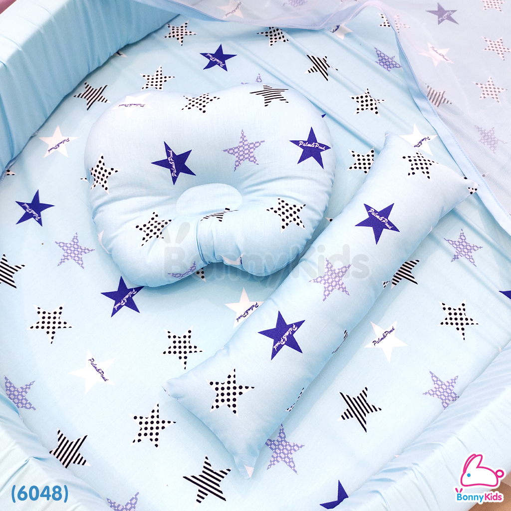 (6048) Palm&Pond ชุดที่นอนเด็กพร้อมมุ้ง ถอดซักได้ SIZE XL