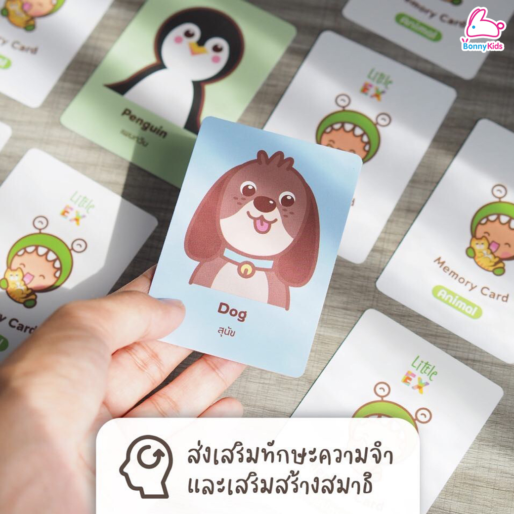 Little Monster (ลิตเติ้ลมอนเตอร์) Memory Card เซ็ตเติมคำศัพท์และพัฒนาการลูก เกมจับคู่ภาพ