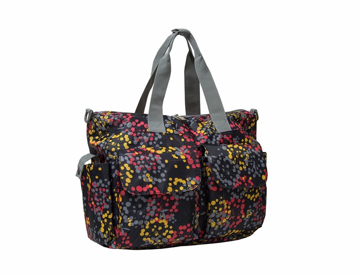 Ecosusi กระเป๋าคุณแม่ กระเป๋าสัมภาระคุณแม่ กระเป๋าแม่ลูกอ่อน แขวนรถเข็นเด็กได้ หิ้ว หรือสะพายไหล่ได้ (Black)