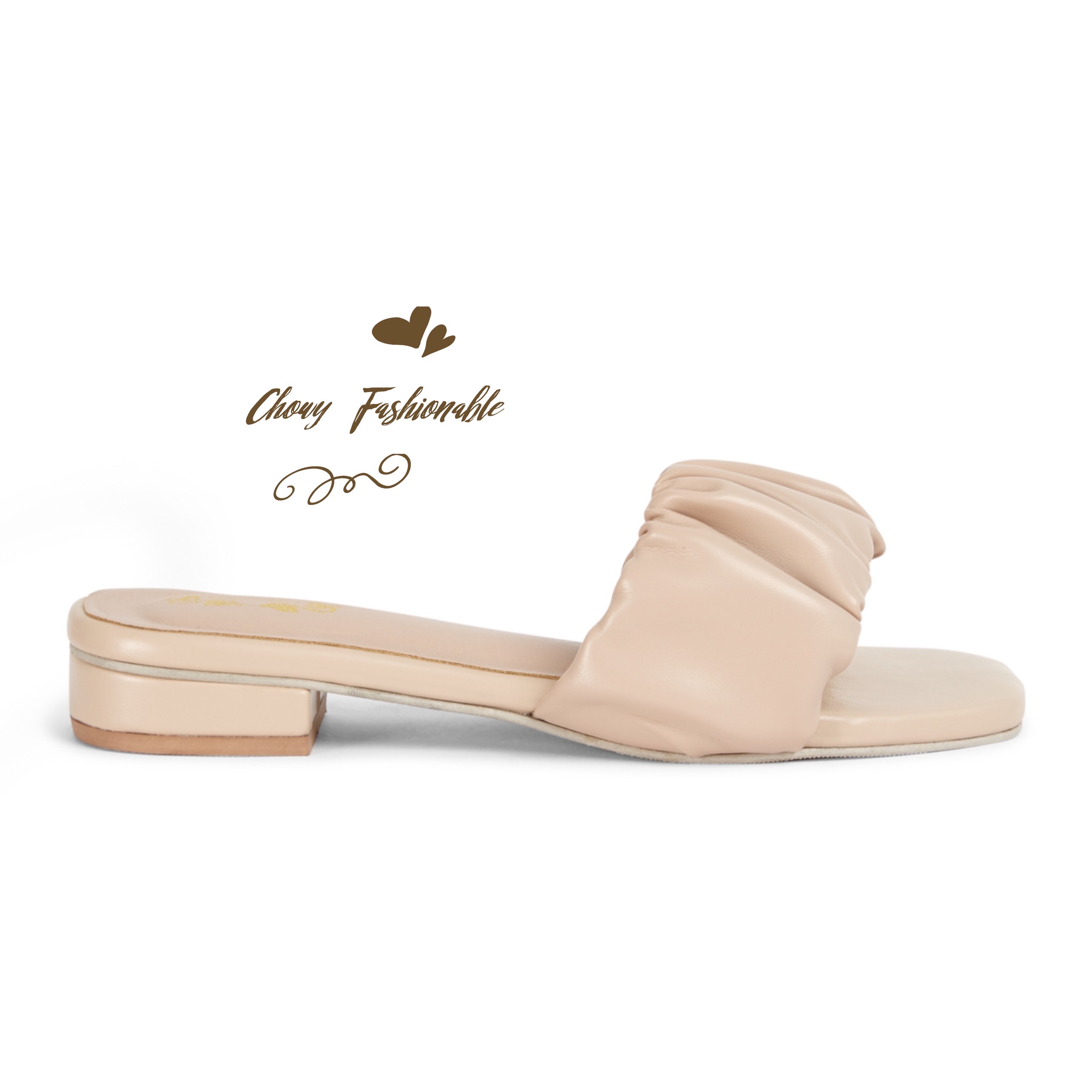 รองเท้าแตะแฟชั่น แบบสวม ไซส์ 37-48 EU PUCKER SANDAL BY CHOWY CH0159