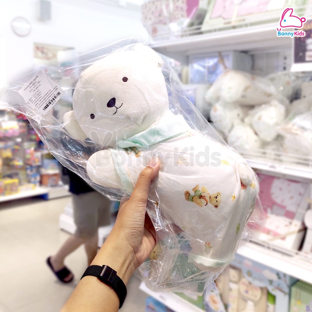 Little Eden (ลิตเติ้ลอีเด้น) Teddy House x Little Eden - หมอนพี่หมี Logoe (2 ไซส์)