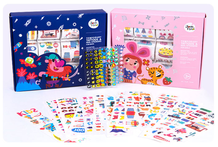 Tattoo รูปลอก ติดผิวหนังและเล็บสำหรับเด็ก Joan Miro – Tattoo and Nail Sticker For Girls/Boys