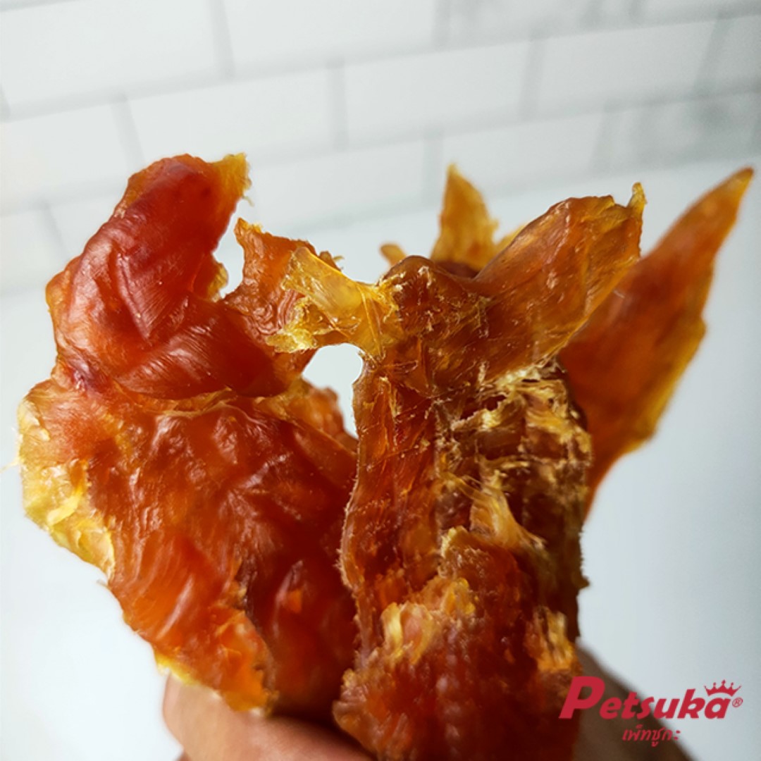 เนื้อไก่อบแห้งพรีเมี่ยม เพ็ทซูกะสำหรับสุนัข Chicken Jerky 100 กรัม