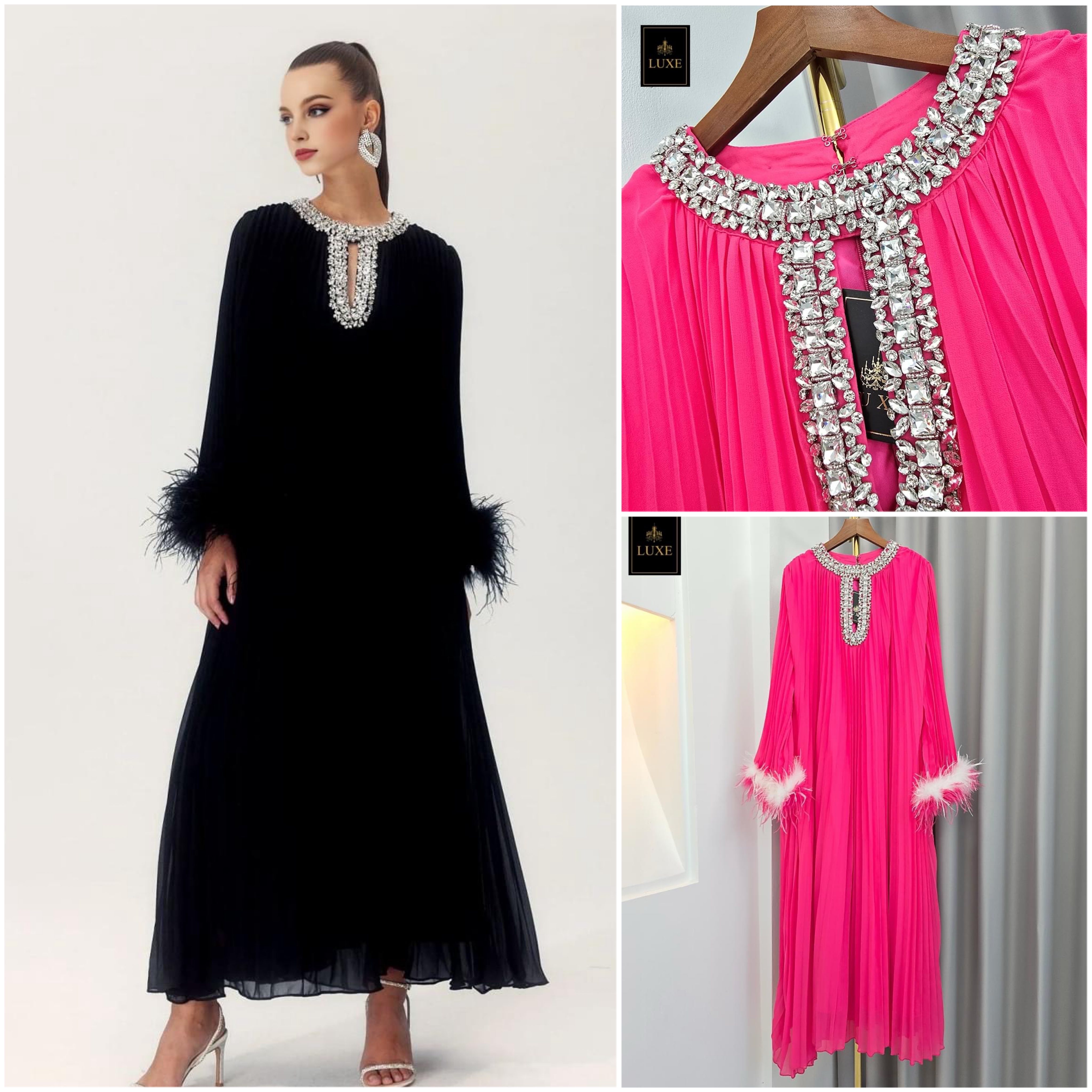 เดรสแขนยาว กระโปรงบานตัวปล่อย คัตติ้งประณีต กรุยกราย ใส่สบาย : สินค้าคุณภาพ (พร้อมส่ง)