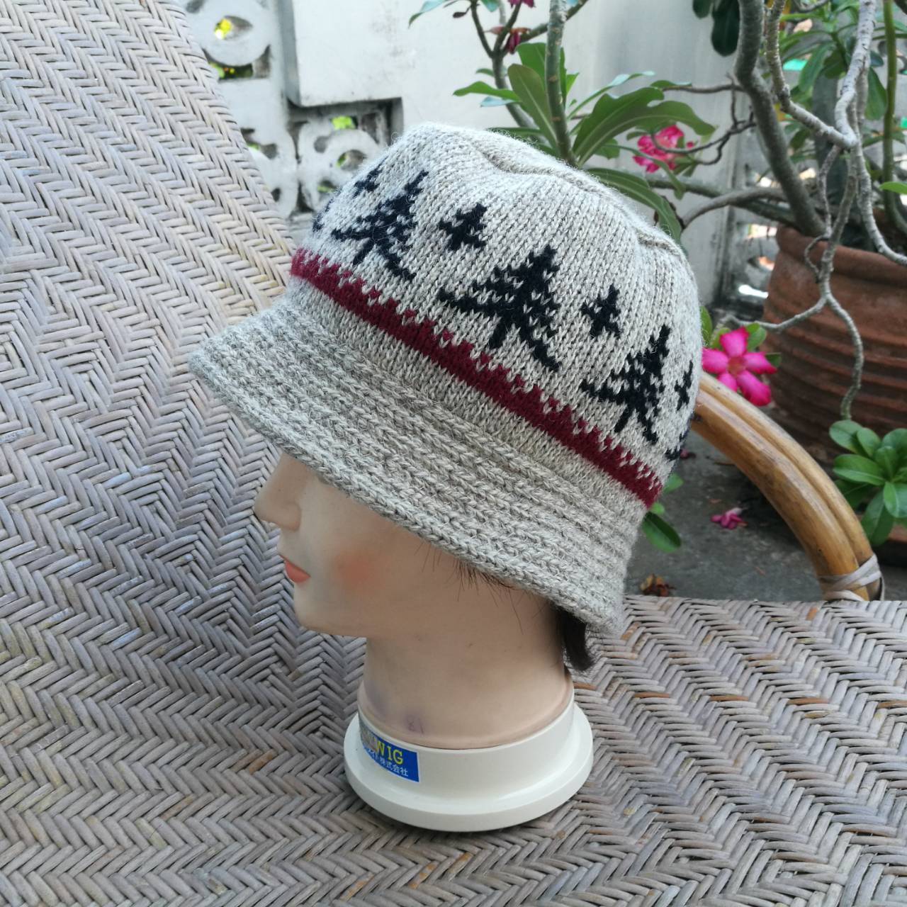 หมวกปีกกว้างไหมพรมขนสัตว์ Made in U.S.A. (ของใหม่)