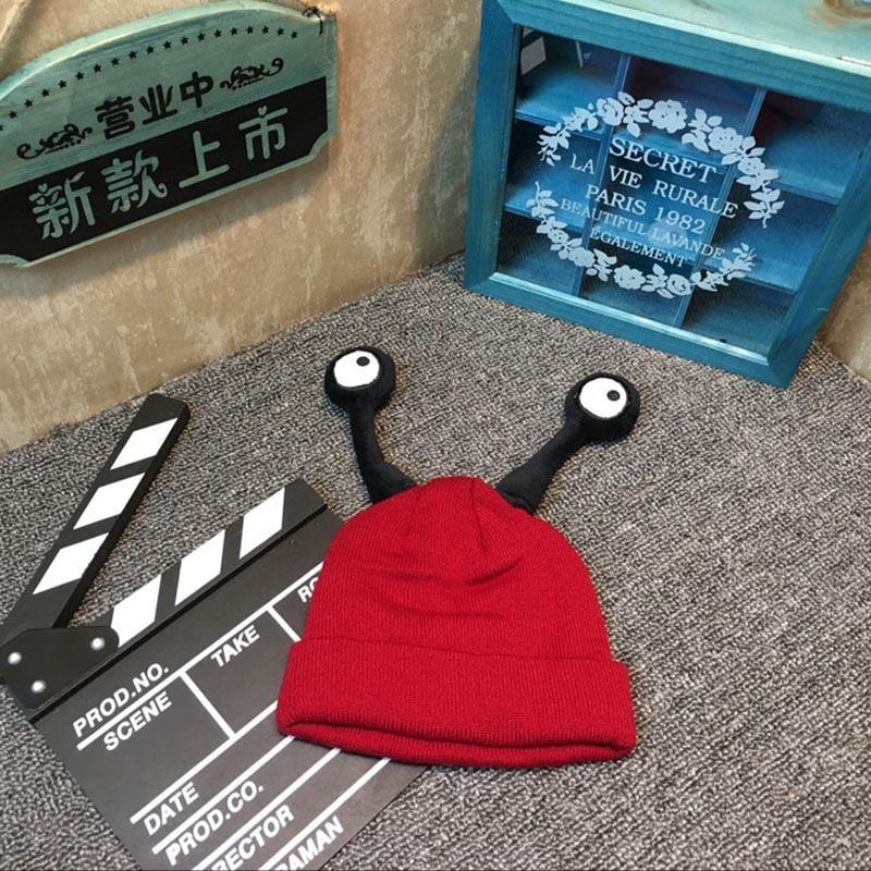 หมวกกันหนาวเด็ก ตาแมลงยื่น น่ารักแสนกวน สำหรับเด็กวัย 1-4 ปี