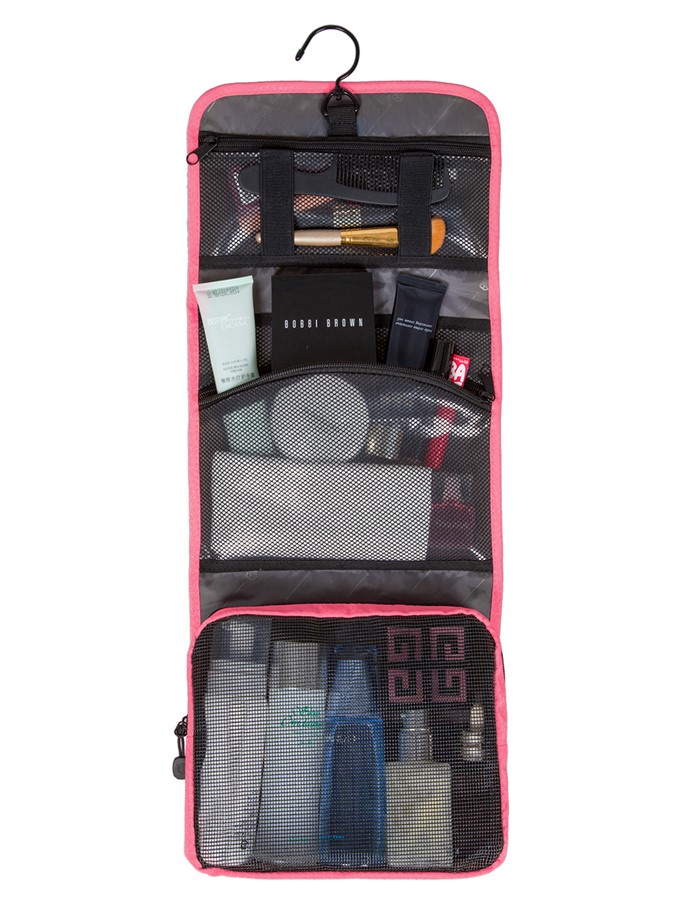 Bagsmart กระเป๋าใส่อุปกรณ์อาบน้ำ คุณภาพสูง ใส่อุปกรณ์อาบน้ำ แขวนได้ สำหรับเดินทาง ท่องเที่ยว (Pink)