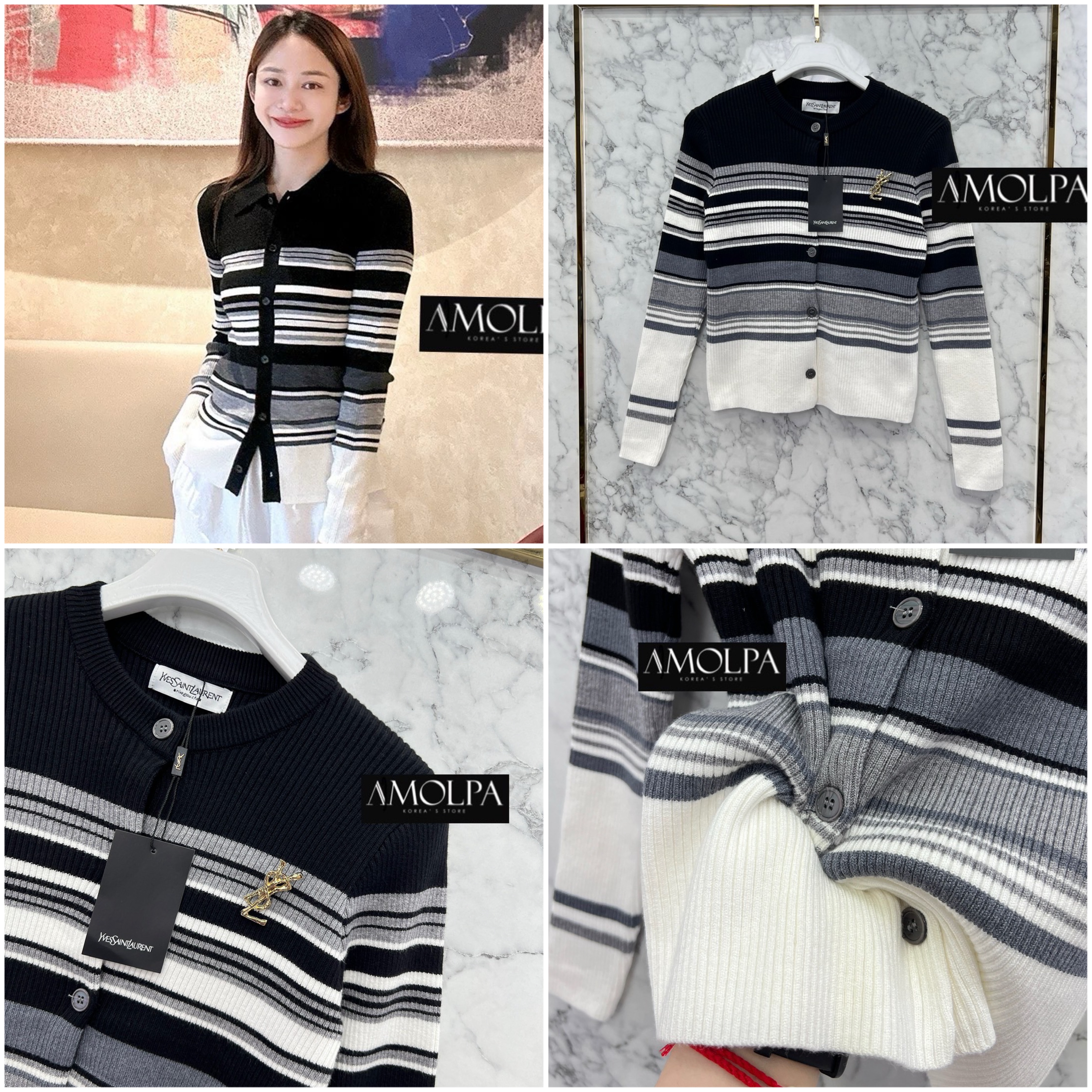 เสื้อไหมพรมคาดิแกน YSL KNIT เนื้อผ้าดีม๊ากกกก ผ้าใส่สบายมากกกก : สินค้าคุณภาพ (พร้อมส่ง)