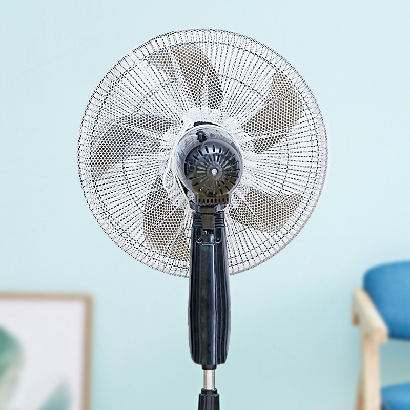 NanaBaby ผ้าคลุมพัดลม ตาข่าย ที่คลุมพัดลม หน้ากว้าง 16-18 นิ้ว ป้องกันนิ้วเด็ก สีขาว/ดำ