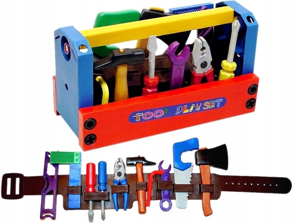 ของเล่นเครื่องมือช่าง ชุดของเล่นงานช่าง กระเป๋าช่างเด็ก ขนาดใหญ่เหมาะมือ พร้อมเข็มขัดช่าง