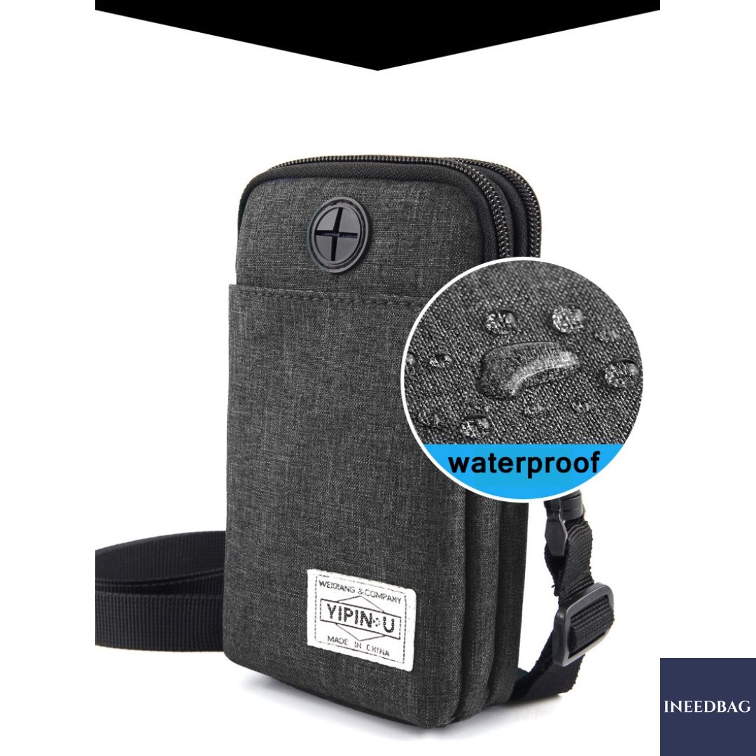 กระเป๋าสะพายคาดลำตัว กระเป๋าสะพายไหล่ กระเป๋าใส่โทรศัพท์มือถือ สายยาวปรับระดับ-ถอดจากตัวกระเป๋าได้ กระเป๋าเกี่ยวกับเข็มขัดได้ มี 3 สีให้เลือก