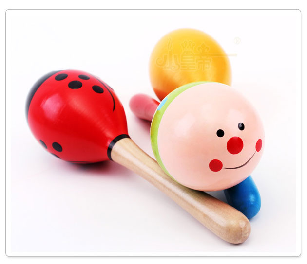 เครื่องดนตรี ลูกแซกไม้หลากสี ขนาดกลาง 19 ซม.