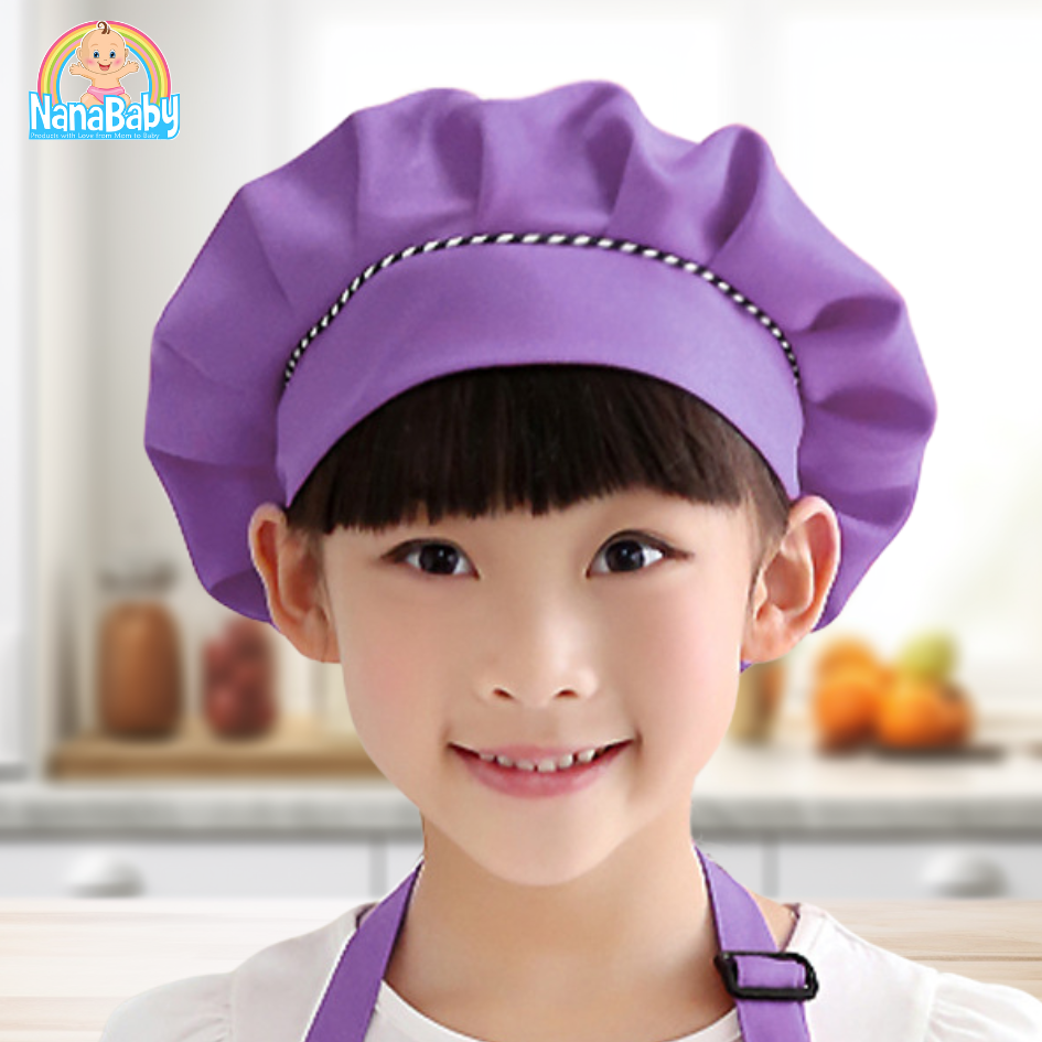 NanaBaby หมวกเชฟเด็ก หมวกกุ๊กเด็ก หมวกทำอาหารเด็ก หมวกทำครัวเด็ก ชาย/หญิง