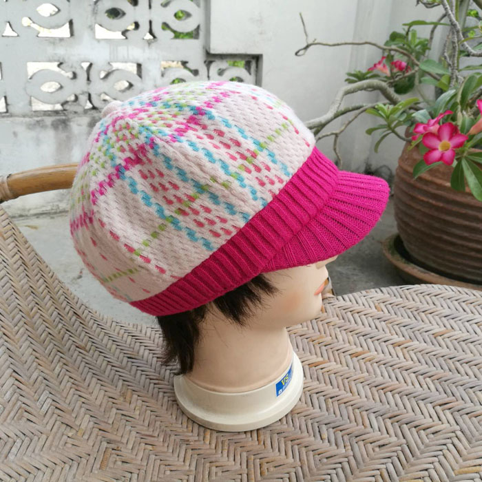 หมวกแก๊ปไหมพรมสุดน่ารัก