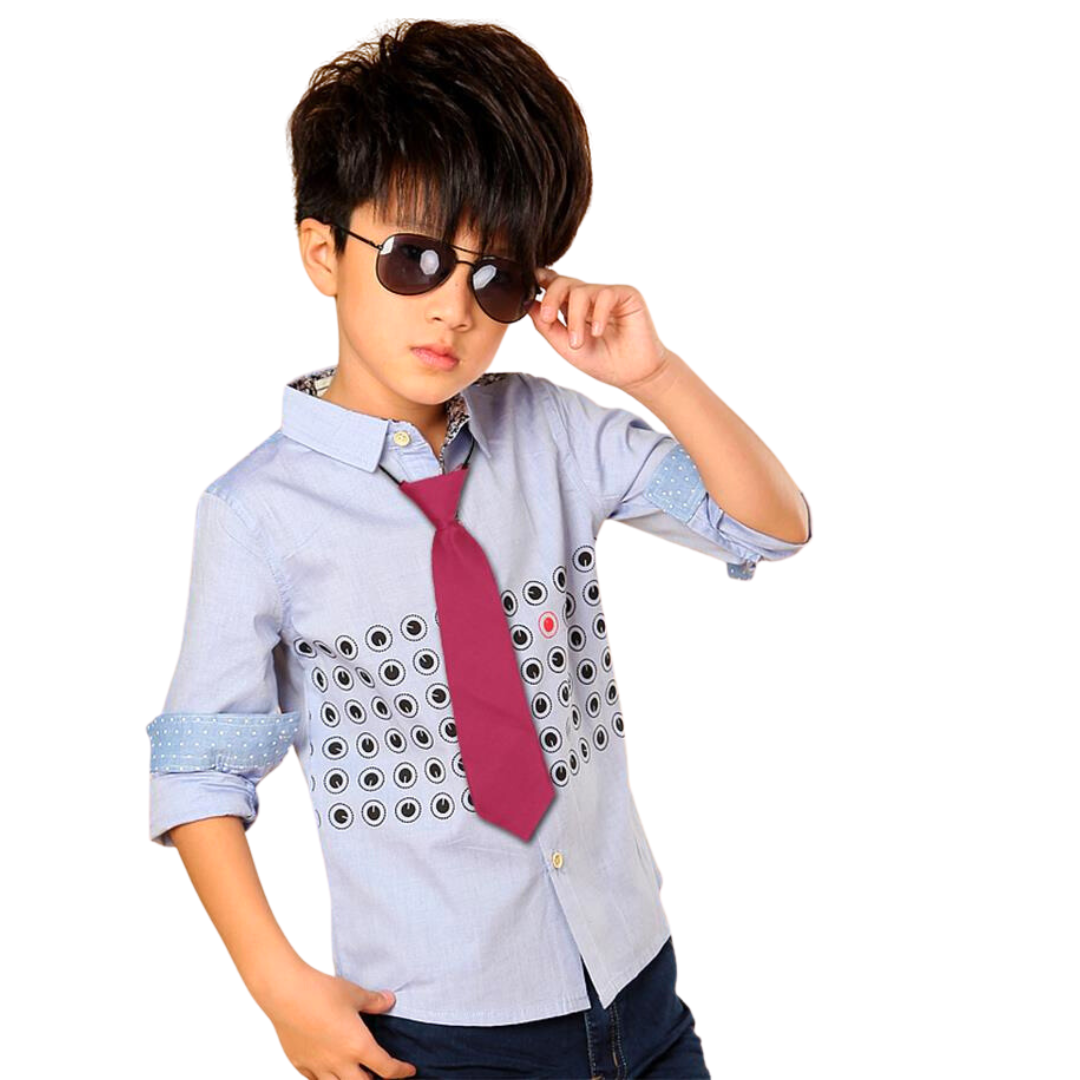 เนคไทเด็ก เนกไทเด็กสำเร็จรูป ผ้าซาติน สวมใส่ง่าย สำหรับเด็กวัย 1-12 ปี