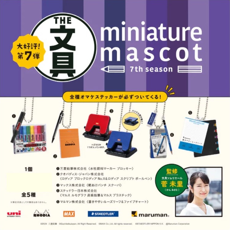 กาชาปองโมเดลเครื่องเขียน Stationery Miniature Mascots 7th Edition