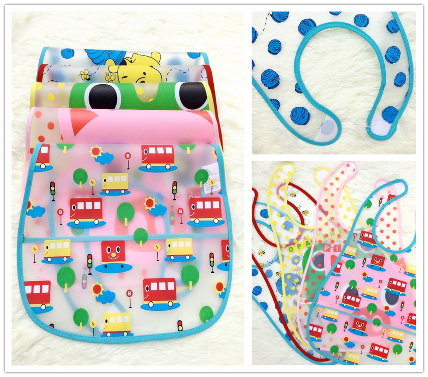 NanaBaby ผ้ากันเปื้อนกินข้าว กันน้ำ PEVA สำหรับเด็กเล็ก 0-3 ขวบ มีช่องรองเศษอาหาร