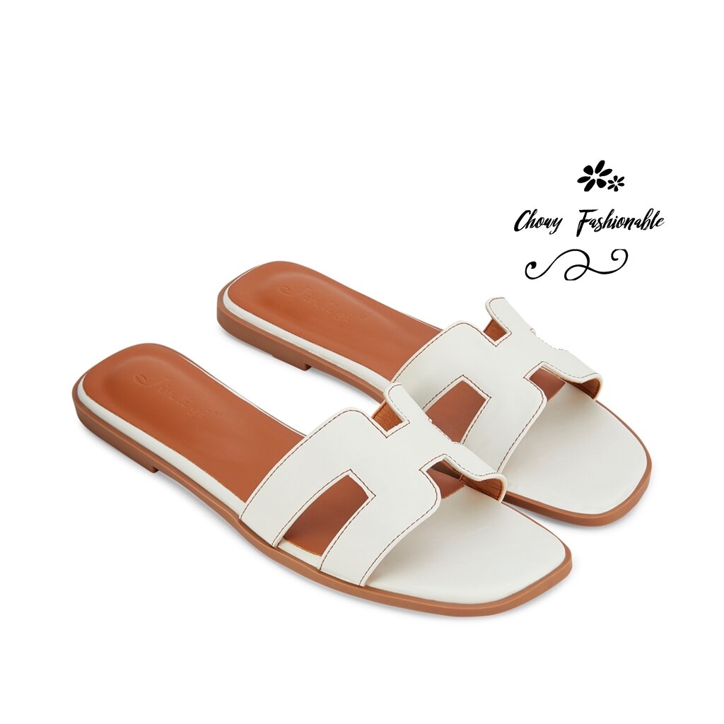 รองเท้าแตะแฟชั่น 38-42 แตะสวมส้นแบน KR0849